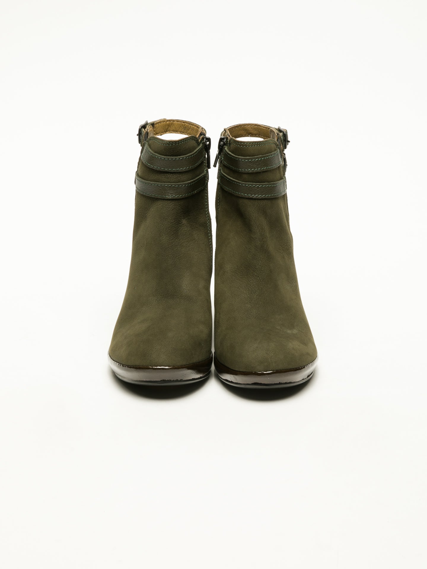 Fly London Botins com Fivela em Verde Escuro